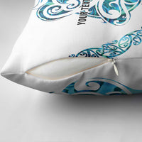 All White Maori Tribal Tattoo Personalised Pillow Cover Polynesian Style - Polynesian Pride