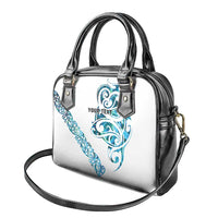 All White Maori Tribal Tattoo Personalised Shoulder Handbag Polynesian Style