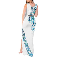 All White Maori Tribal Tattoo Personalised Tank Maxi Dress Polynesian Style