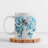 Queensland Maori Kiwi Personalised Ceramic Mug Ma Kakariki Papua Shell Maori Tribal Tattoo - Polynesian Pride
