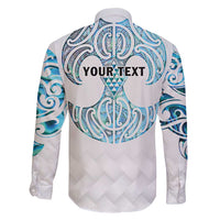 Queensland Maori Kiwi Personalised Family Matching Long Sleeve Bodycon Dress and Hawaiian Shirt Ma Kakariki Papua Shell Maori Tribal Tattoo LT9 - Polynesian Pride