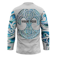 Queensland Maori Kiwi Personalised Hockey Jersey Ma Kakariki Papua Shell Maori Tribal Tattoo - Polynesian Pride