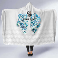 Queensland Maori Kiwi Personalised Hooded Blanket Ma Kakariki Papua Shell Maori Tribal Tattoo