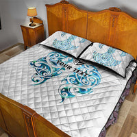 Queensland Maori Kiwi Personalised Quilt Bed Set Ma Kakariki Papua Shell Maori Tribal Tattoo