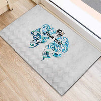 Queensland Maori Kiwi Personalised Rubber Doormat Ma Kakariki Papua Shell Maori Tribal Tattoo