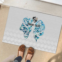 Queensland Maori Kiwi Personalised Rubber Doormat Ma Kakariki Papua Shell Maori Tribal Tattoo