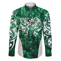 Queensland Maori Kiwi Personalised Family Matching Off The Shoulder Long Sleeve Dress and Hawaiian Shirt Kikirangi Papua Shell Maori Tribal Tattoo