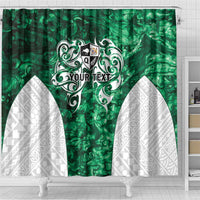 Queensland Maori Kiwi Personalised Shower Curtain Kikirangi Papua Shell Maori Tribal Tattoo LT9 - Polynesian Pride