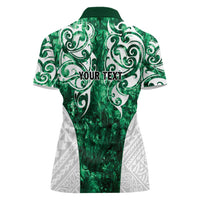 Queensland Maori Kiwi Personalised Women Polo Shirt Kikirangi Papua Shell Maori Tribal Tattoo