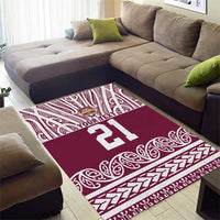 Queensland Maori Nga Hau E Wha Custom Area Rug Polynesian Maori Tribal Pattern