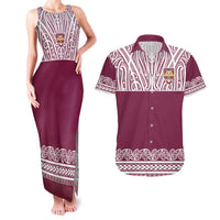 Queensland Maori Nga Hau E Wha Custom Couples Matching Tank Maxi Dress and Hawaiian Shirt Polynesian Maori Tribal Pattern