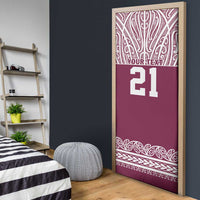 Queensland Maori Nga Hau E Wha Custom Door Cover Polynesian Maori Tribal Pattern - Polynesian Pride