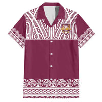 Queensland Maori Nga Hau E Wha Custom Family Matching Off The Shoulder Long Sleeve Dress and Hawaiian Shirt Polynesian Maori Tribal Pattern