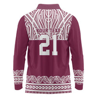 Queensland Maori Nga Hau E Wha Custom Long Sleeve Polo Shirt Polynesian Maori Tribal Pattern LT9 - Polynesian Pride