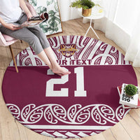 Queensland Maori Nga Hau E Wha Custom Round Carpet Polynesian Maori Tribal Pattern LT9 - Polynesian Pride