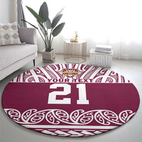 Queensland Maori Nga Hau E Wha Custom Round Carpet Polynesian Maori Tribal Pattern LT9 - Polynesian Pride