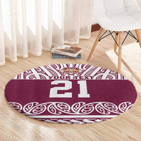 Queensland Maori Nga Hau E Wha Custom Round Carpet Polynesian Maori Tribal Pattern LT9 - Polynesian Pride