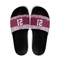 Queensland Maori Nga Hau E Wha Custom Slide Sandals Polynesian Maori Tribal Pattern - Polynesian Pride