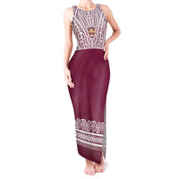 Queensland Maori Nga Hau E Wha Custom Tank Maxi Dress Polynesian Maori Tribal Pattern