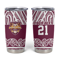 Queensland Maori Nga Hau E Wha Custom Tumbler Cup Polynesian Maori Tribal Pattern