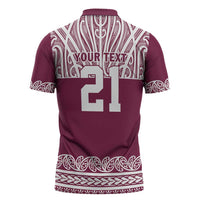 Queensland Maori Nga Hau E Wha Custom Zipper Polo Shirt Polynesian Maori Tribal Pattern - Polynesian Pride