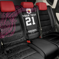 Queensland Papua New Guinea Custom Back Car Seat Cover All Black Pacific PNG Tribal Style