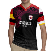 Queensland Papua New Guinea Custom Rugby Jersey All Black Pacific PNG Tribal Style