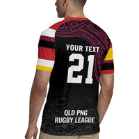 Queensland Papua New Guinea Custom Rugby Jersey All Black Pacific PNG Tribal Style