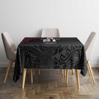 Queensland Papua New Guinea Custom Tablecloth All Black Pacific PNG Tribal Style