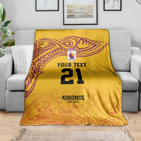 Queensland Papua New Guinea Custom Blanket All Gold Pacific PNG Tribal Style