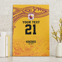 Queensland Papua New Guinea Custom Canvas Wall Art All Gold Pacific PNG Tribal Style