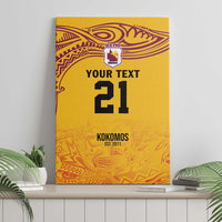 Queensland Papua New Guinea Custom Canvas Wall Art All Gold Pacific PNG Tribal Style