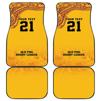 Queensland Papua New Guinea Custom Car Mats All Gold Pacific PNG Tribal Style