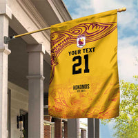 Queensland Papua New Guinea Custom Garden Flag All Gold Pacific PNG Tribal Style