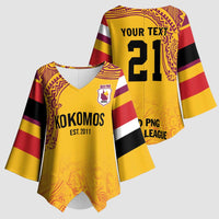 Queensland Papua New Guinea Custom Kimono Sleeve Blouse All Gold Pacific PNG Tribal Style - Polynesian Pride