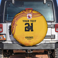 Queensland Papua New Guinea Custom Spare Tire Cover All Gold Pacific PNG Tribal Style LT9 Gold - Polynesian Pride