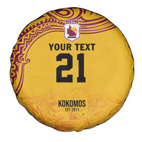 Queensland Papua New Guinea Custom Spare Tire Cover All Gold Pacific PNG Tribal Style LT9 - Polynesian Pride