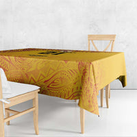 Queensland Papua New Guinea Custom Tablecloth All Gold Pacific PNG Tribal Style