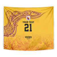 Queensland Papua New Guinea Custom Tapestry All Gold Pacific PNG Tribal Style