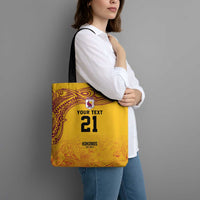 Queensland Papua New Guinea Custom Tote Bag All Gold Pacific PNG Tribal Style - Polynesian Pride
