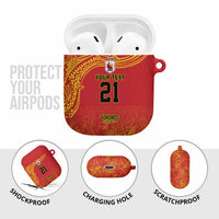 Queensland Papua New Guinea Custom AirPods Case All Red Pacific PNG Tribal Style - Polynesian Pride