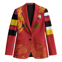 Queensland Papua New Guinea Custom Blazer All Red Pacific PNG Tribal Style - Polynesian Pride