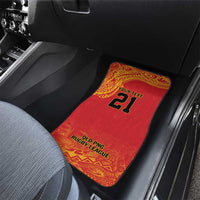 Queensland Papua New Guinea Custom Car Mats All Red Pacific PNG Tribal Style