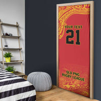 Queensland Papua New Guinea Custom Door Cover All Red Pacific PNG Tribal Style - Polynesian Pride