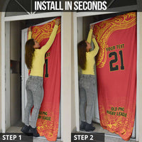 Queensland Papua New Guinea Custom Door Cover All Red Pacific PNG Tribal Style - Polynesian Pride