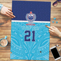 Queensland Samoa Custom Puzzle Blue Pacific Polynesian Tribal Pattern - Polynesian Pride