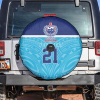 Queensland Samoa Custom Spare Tire Cover Blue Pacific Polynesian Tribal Pattern LT9 Blue - Polynesian Pride