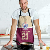 Queensland Samoa Custom Apron Maroon Pacific Polynesian Tribal Pattern - Polynesian Pride