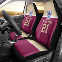 Queensland Samoa Custom Car Seat Cover Maroon Pacific Polynesian Tribal Pattern