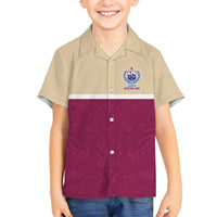 Queensland Samoa Custom Family Matching Puletasi and Hawaiian Shirt Maroon Pacific Polynesian Tribal Pattern